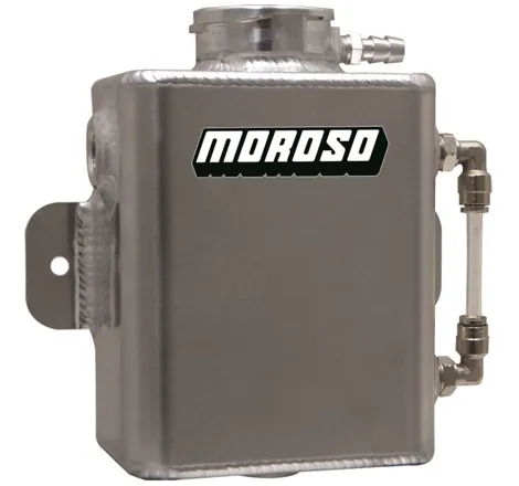 Moroso Universal Coolant Expansion Tank (w/Sight Tube) - Billet Filler Neck - 1.25qt