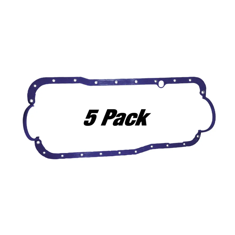 Moroso Ford 351W Late Model Oil Pan Gasket - One Piece - Reinforced Steel (5 Pack)