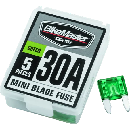 BikeMaster 5Piece 30A Replacement Mini Blade Fuse