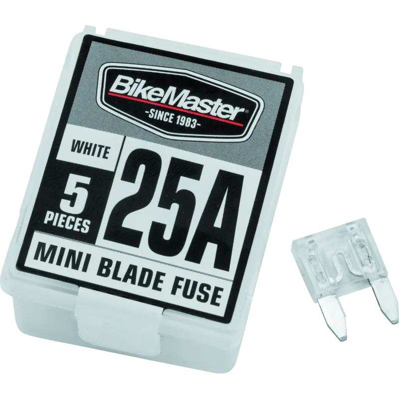 BikeMaster 5Piece 25A Replacement Mini Blade Fuse