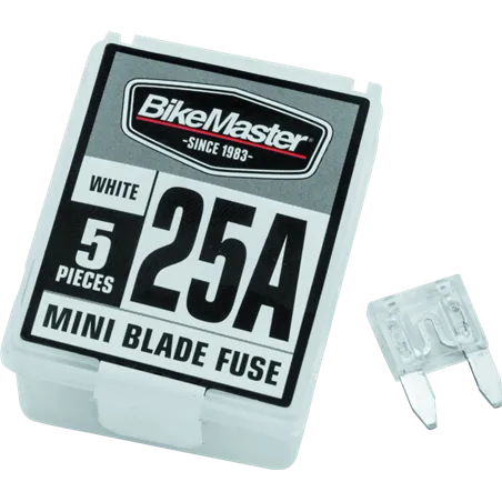 BikeMaster 5Piece 25A Replacement Mini Blade Fuse