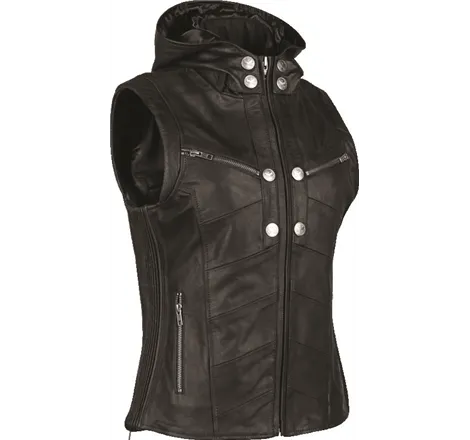 Speed and Strength Hells Belles Leather Vest Black Womens - Small