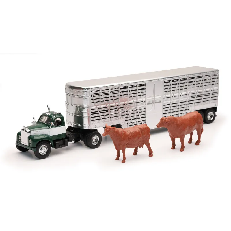 New Ray Toys 1953 Mack B-60 Livestock Truck with Cattle/ Scale - 1:43