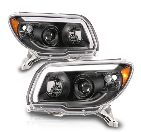 ANZO 06-09 Toyota 4 Runner Projector Headlights Plank Style - Black