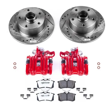 Power Stop 98-01 Audi A4 Rear Z26 Street Warrior Brake Kit w/Calipers