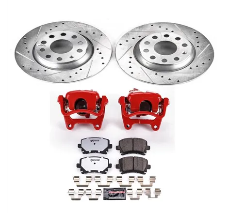 Power Stop 06-08 Audi A3 Rear Z26 Street Warrior Brake Kit w/Calipers