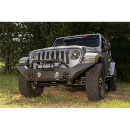 Rugged Ridge Spartan Front Bumper HCE W/Overrider 18-20 Jeep Wrangler JL/JT