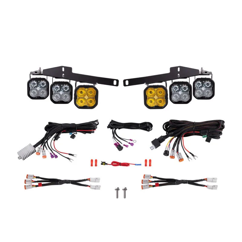 Diode Dynamics 17-20 Ford Raptor SS3 LED Fog Light Kit - Yellow Pro