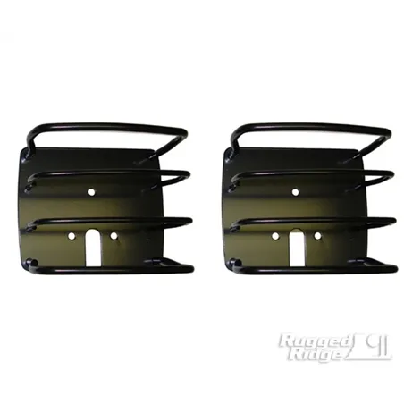 Rugged Ridge 76-06 Jeep CJ / Jeep Wrangler Black Euro Tail Light Guards