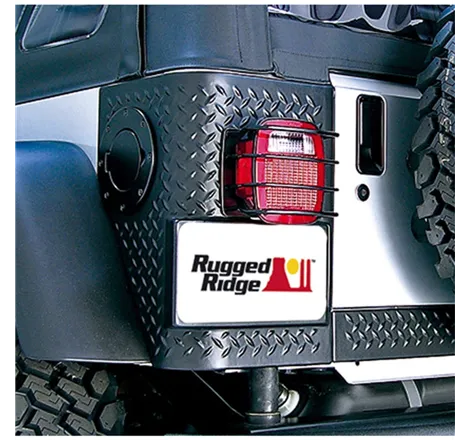 Rugged Ridge 76-06 Jeep CJ / Jeep Wrangler Black Euro Tail Light Guards