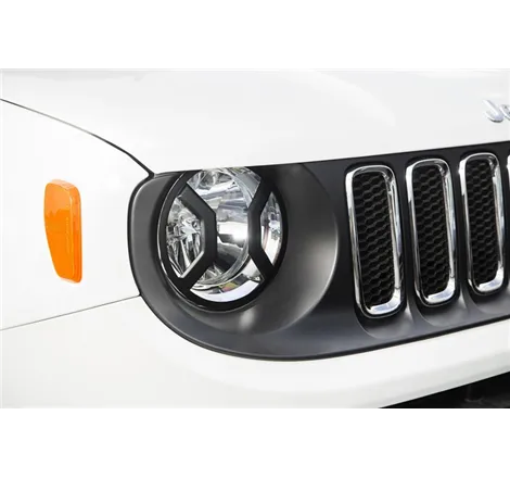 Rugged Ridge 15-18 Jeep Renegade BU Black Headlight Euro Guards Texture