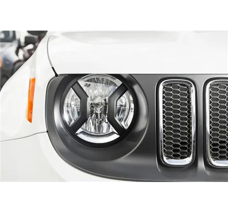 Rugged Ridge 15-18 Jeep Renegade BU Black Headlight Euro Guards Texture