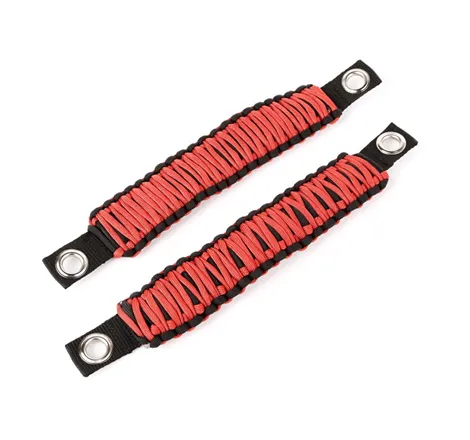 Rugged Ridge Paracord A-Pillar Grab Handle Red 07-18 Jeep Wrangler JK