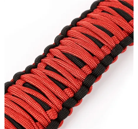 Rugged Ridge Paracord A-Pillar Grab Handle Red 07-18 Jeep Wrangler JK