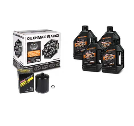 Maxima V-Twin Quick Change Kit Mineral w/Black Filter Evo/Sportster