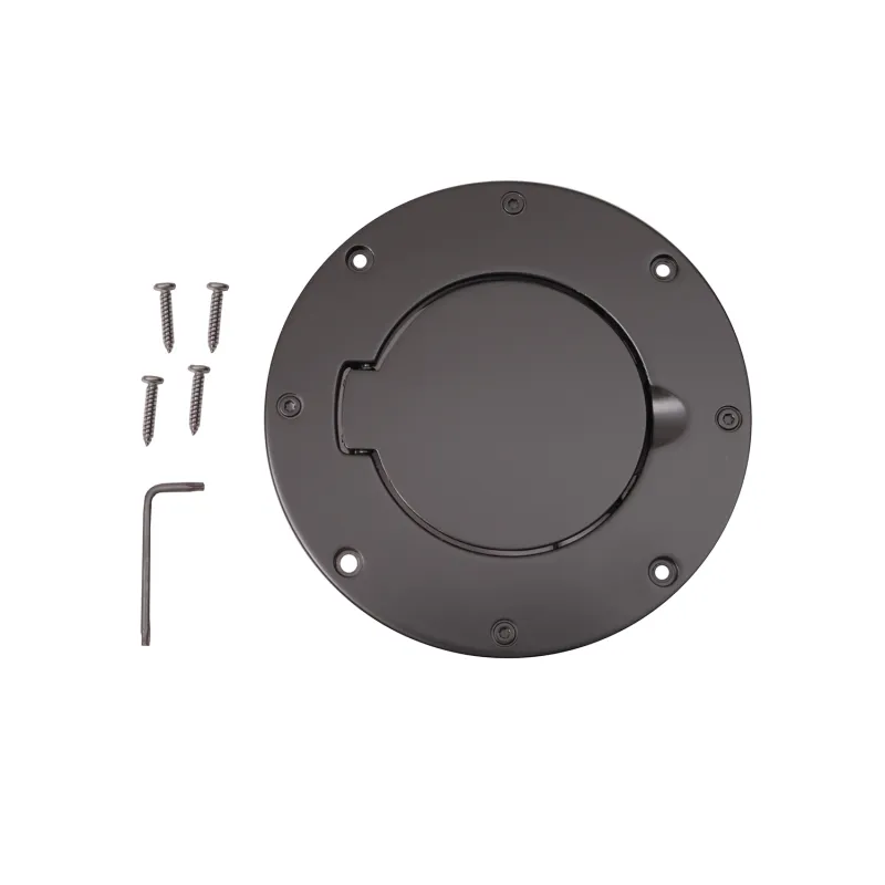 Rugged Ridge Non-Locking Gas Cap Door Black 97-06 Jeep Wrangler