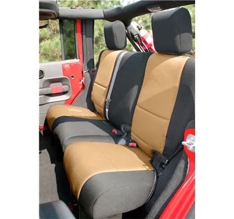 Rugged Ridge Seat Cover Kit Black/Tan 11-18 Jeep Wrangler JK 2dr