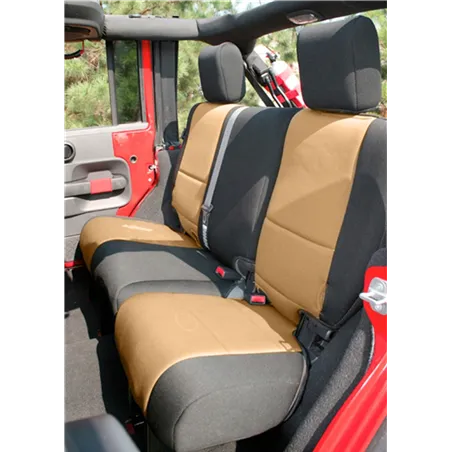 Rugged Ridge Seat Cover Kit Black/Tan 11-18 Jeep Wrangler JK 2dr