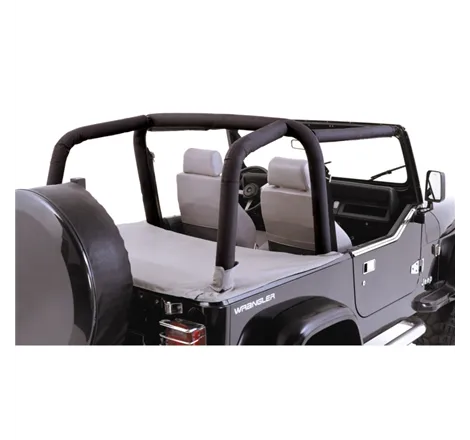 Rugged Ridge Roll Bar Cover Kit Black Denim 97-02 Jeep Wrangler