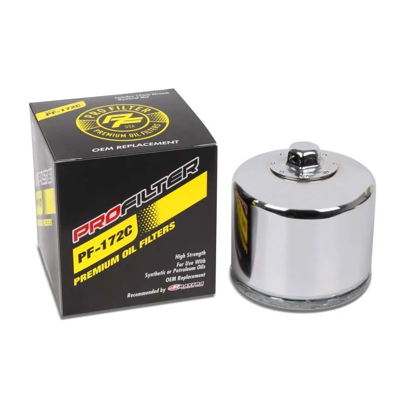 ProFilter Harley Spin-On Chrome Various Performance Oil Filter