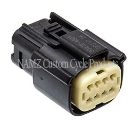 NAMZ 07-23 V-Twin VRSAW/CR/CX Models Molex MX-150 8-Position Female Connector - Blk (HD 72479-07BK)