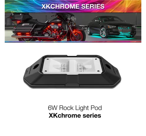 XK Glow XKchrome Low Profile Ultra Bright Rock Light Pod 6W