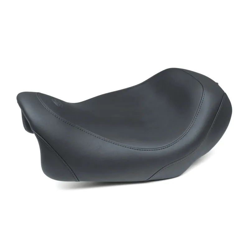 Mustang 14-17 Harley Fat Bob Wide Tripper Solo Seat - Black