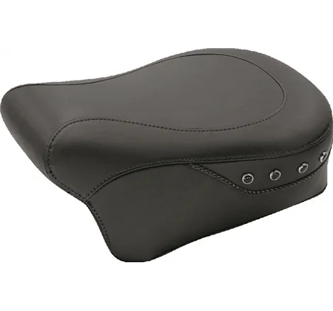 Mustang 08-21 Harley Electra Glide, Rd Glide, Rd King, Str Glide Tour Pass Seat w/Studs - Black