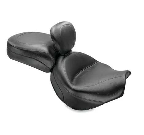 Mustang 04-10 Kawasaki Vulcan 2000 Classic,LT Standard Touring 2PC Seat w/Driver Backrest - Black