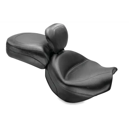 Mustang 04-10 Kawasaki Vulcan 2000 Classic,LT Standard Touring 2PC Seat w/Driver Backrest - Black