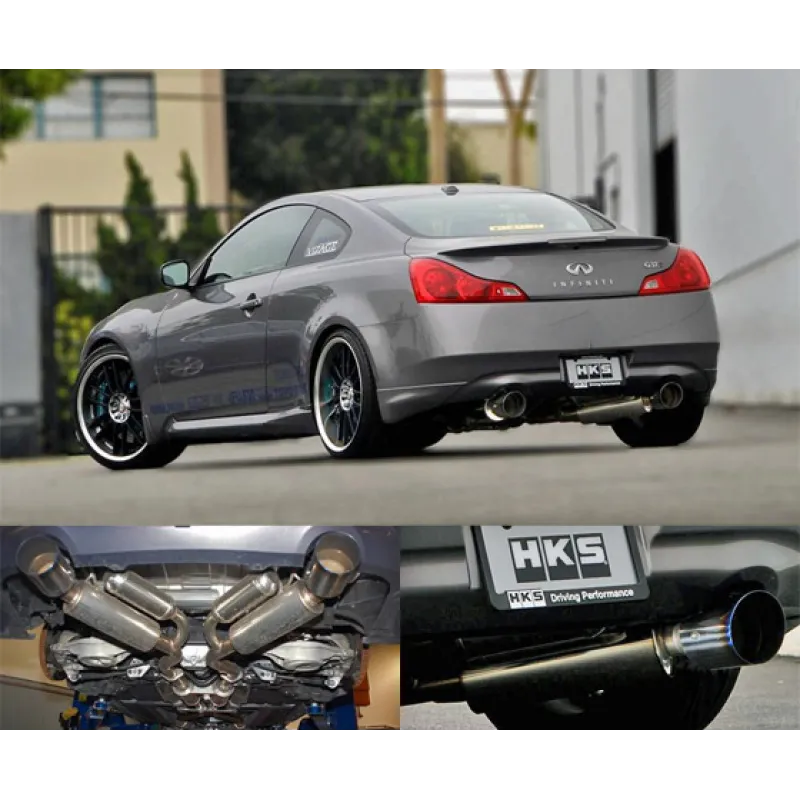 HKS 08 Infiniti G37 Coupe Dual Hi-Power Titanium Tip Catback Exhaust