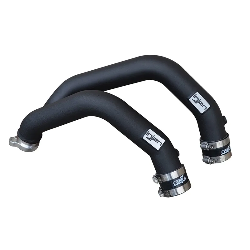 Injen 15-16 BMW M3(F80)/M4 (F82/83) 3.0L L6 Twin Turbo 2PC Aluminum Int. Charge Pipe - Wrinkle Black