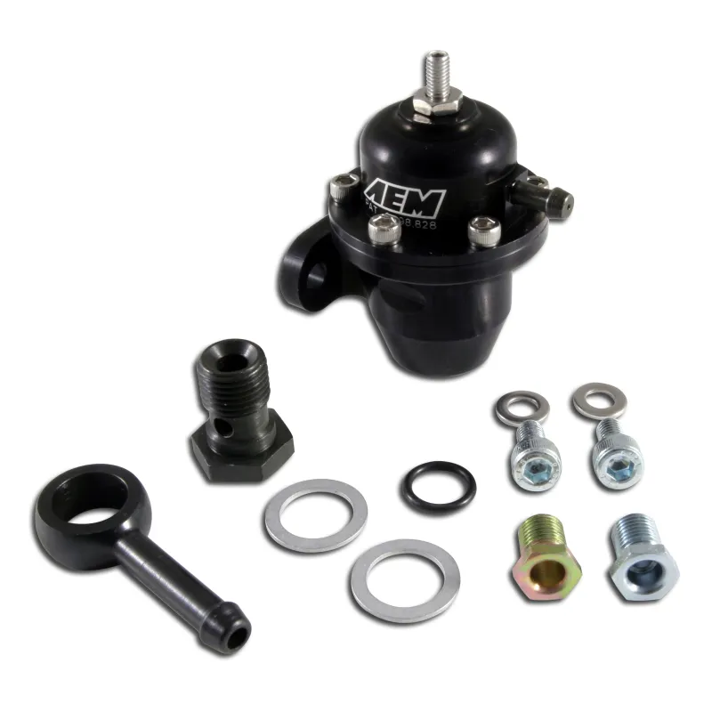 AEM 86-93 Acura / 95-98 TL / 88-91 Civic/CRX / 92-01 Prelude Black Adjustable Fuel Pressure Regulato