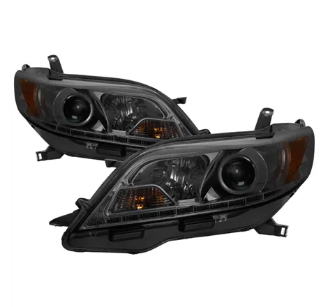 Spyder 11-14 Toyota Sienna Projector Headlights - DRL LED - Smoke PRO-YD-TSEN11-DRL-SM