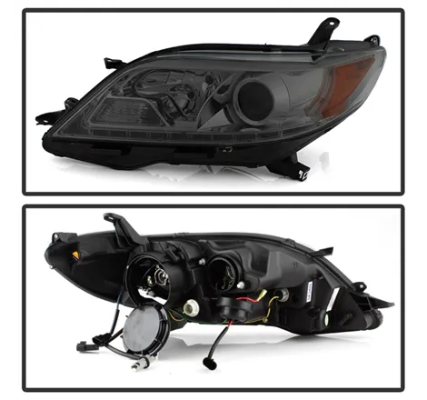 Spyder 11-14 Toyota Sienna Projector Headlights - DRL LED - Smoke PRO-YD-TSEN11-DRL-SM