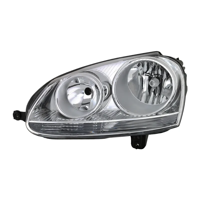 xTune Volkswagen Golf 06-09 Driver Side Headlight - OEM Left Black HD-JH-TCOL14-OE-R