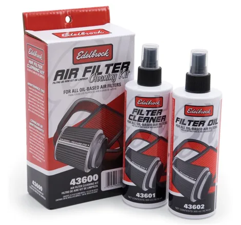 Edelbrock Air Filter Cleaning Kit Clear Oil