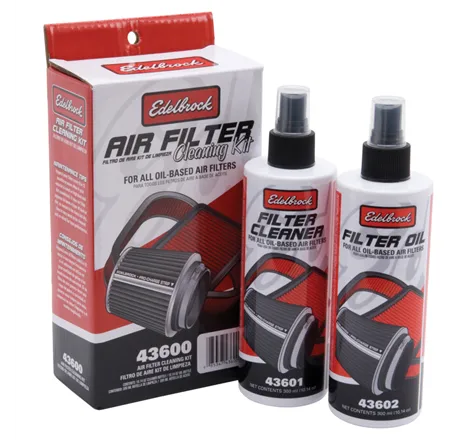 Edelbrock Air Filter Cleaning Kit Clear Oil