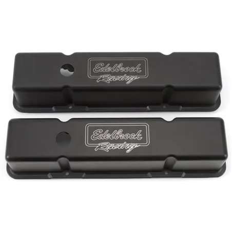 Edelbrock Valve Cover Victor Series Chevrolet 1959-1986 262-400 CI V8 Tall Black