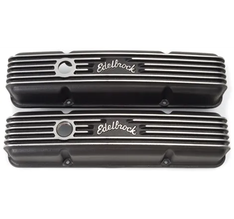 Edelbrock Valve Cover Classic Series Chevrolet 1959-1986 262-400 CI V8 Black