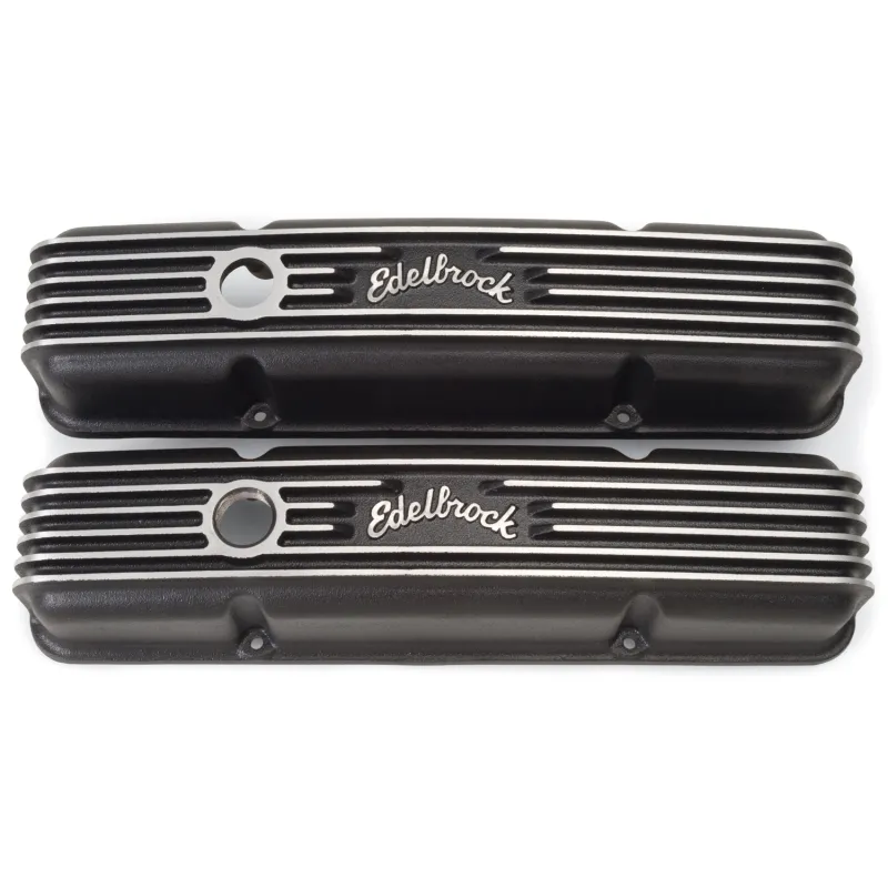 Edelbrock Valve Cover Classic Series Chevrolet 1959-1986 262-400 CI V8 Black