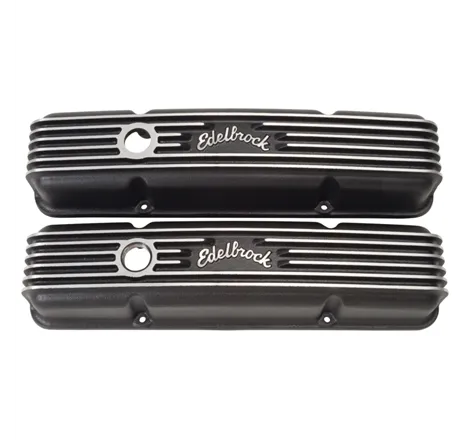 Edelbrock Valve Cover Classic Series Chevrolet 1959-1986 262-400 CI V8 Black