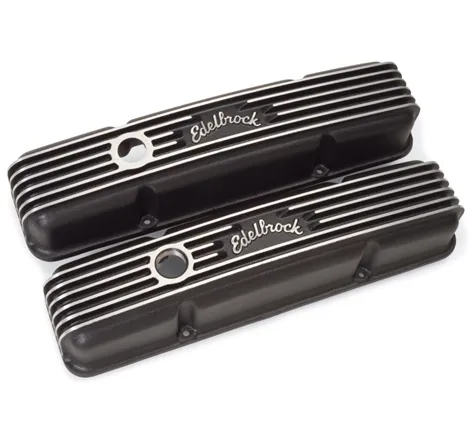 Edelbrock Valve Cover Classic Series Chevrolet 1959-1986 262-400 CI V8 Black