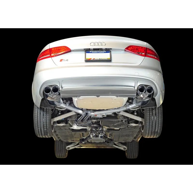 AWE Tuning Audi B8 / B8.5 S4 3.0T Touring Edition Exhaust - Chrome Silver Tips (90mm)