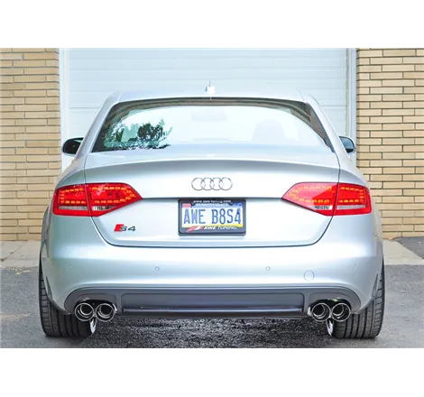 AWE Tuning Audi B8 / B8.5 S4 3.0T Touring Edition Exhaust - Chrome Silver Tips (90mm)