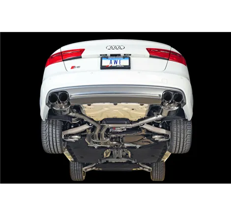 AWE Tuning Audi C7 / C7.5 S6 4.0T Touring Edition Exhaust - Diamond Black Tips