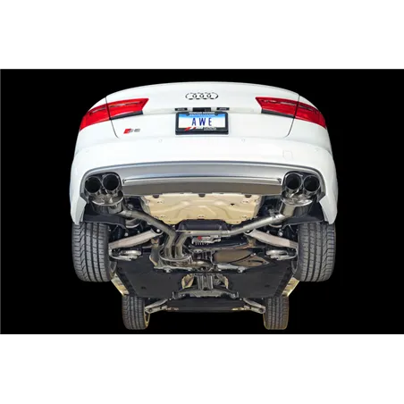 AWE Tuning Audi C7 / C7.5 S6 4.0T Touring Edition Exhaust - Diamond Black Tips