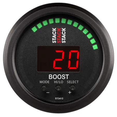 Autometer Stack 52mm -1 to +2 Bar (-30INHG to +30 PSI) Boost Controller - Black