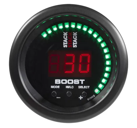 Autometer Stack 52mm -1 to +2 Bar (-30INHG to +30 PSI) Boost Controller - Black