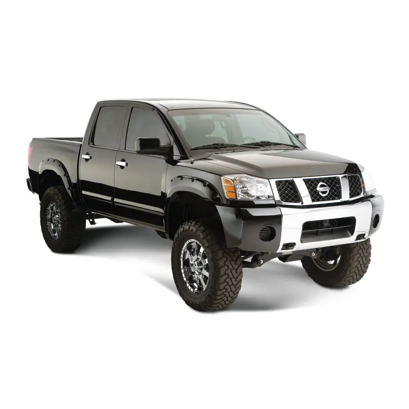 Bushwacker 04-15 Nissan Titan Pocket Style Flares 4pc 67.1/78.9/84/96in - Black